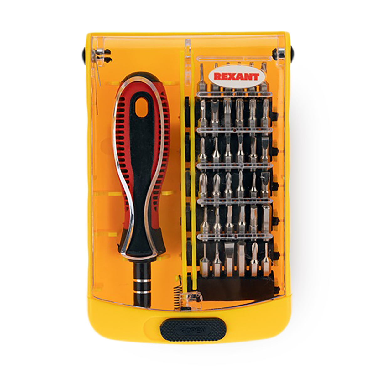 Набор отверток Rexant, для точных работ, с кейсом, черный, 37 предметов — фото 1