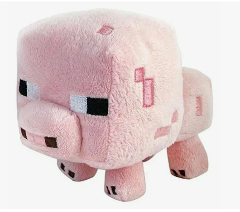 Мягкие Игрушки Xiaomi Мягкая плюшевая игрушка свинка Minecraft (Майнкрафт) Minecraft Baby pig15 см