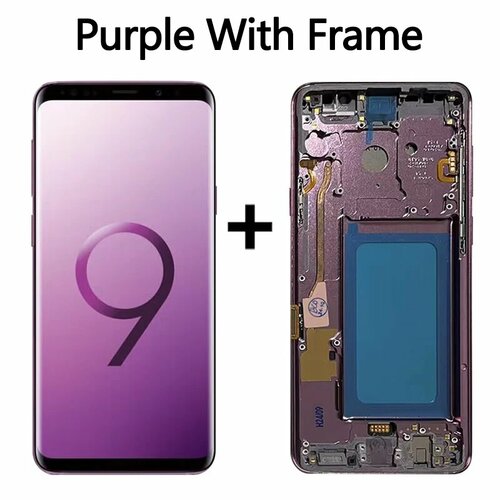 TFT качество S9 ЖК-дисплей для Samsung S9 Plus G965 G965F G965U ЖК-дисплей с дигитайзером сенсорного экрана и заменой рамки With Purple Frame 2712₽