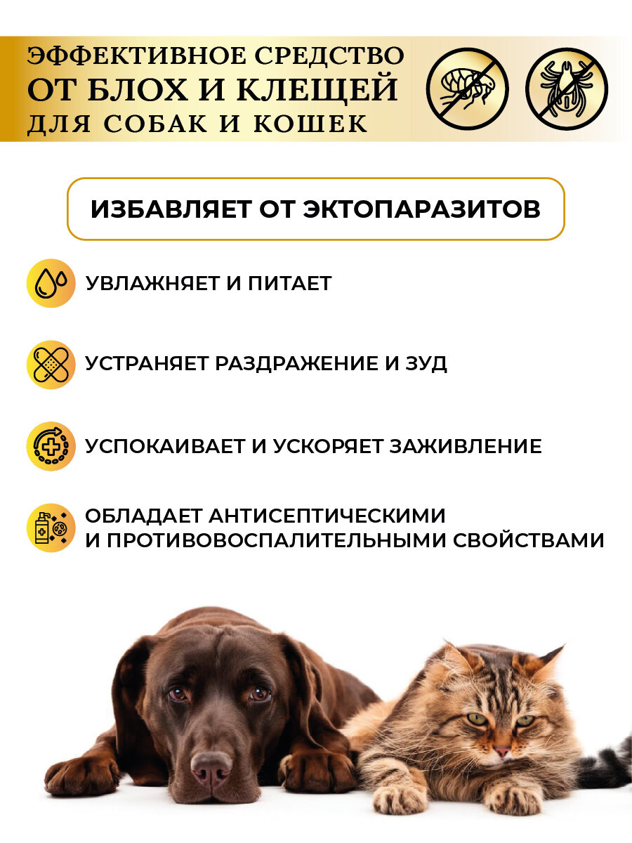 Шампунь для собак и кошек от блох и клещей VALDY GROOM 250мл — фото 1