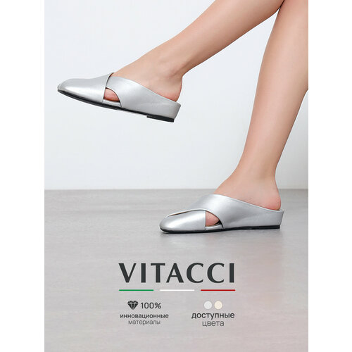 фото Сабо vitacci, размер 37, серебряный