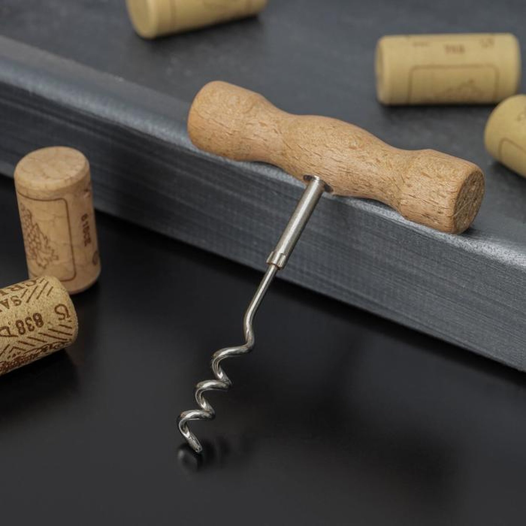 Штопор SKYPHOS «Универсал» дерево/металл бежевый/серебристый