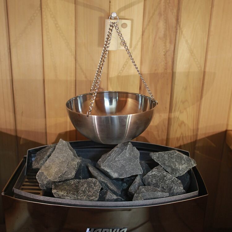 Чаша для Гималайской соли из нержавеющей стали для бани и сауны
