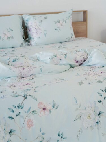 Изображение товара Постельное белье 2 сп Намуа/PLATTMAL, сатин, пододеяльник 200х200, наволочки 50x70 (2 шт), Feresa Hygge, аналог Икеа