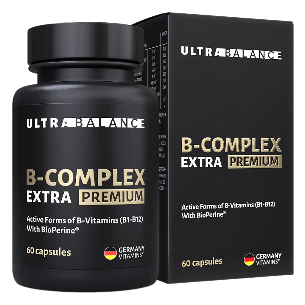 В-комплекс Экстра / B-complex Extra Premium UltraBalance капсулы по 400 мг 60 шт