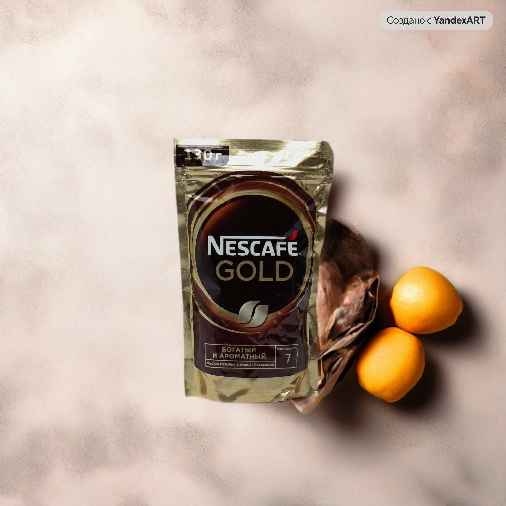 Растворимый кофе Nescafe Gold 130g, интенсивный вкус, 1 упаковка — фото 1
