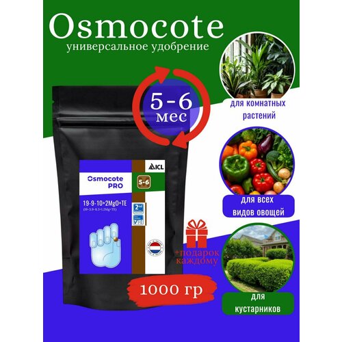 Удобрение универсальное Осмокот Про 5-6 месяца (19-9-10+2Mgo+TE), Osmocote Pro 1000гр