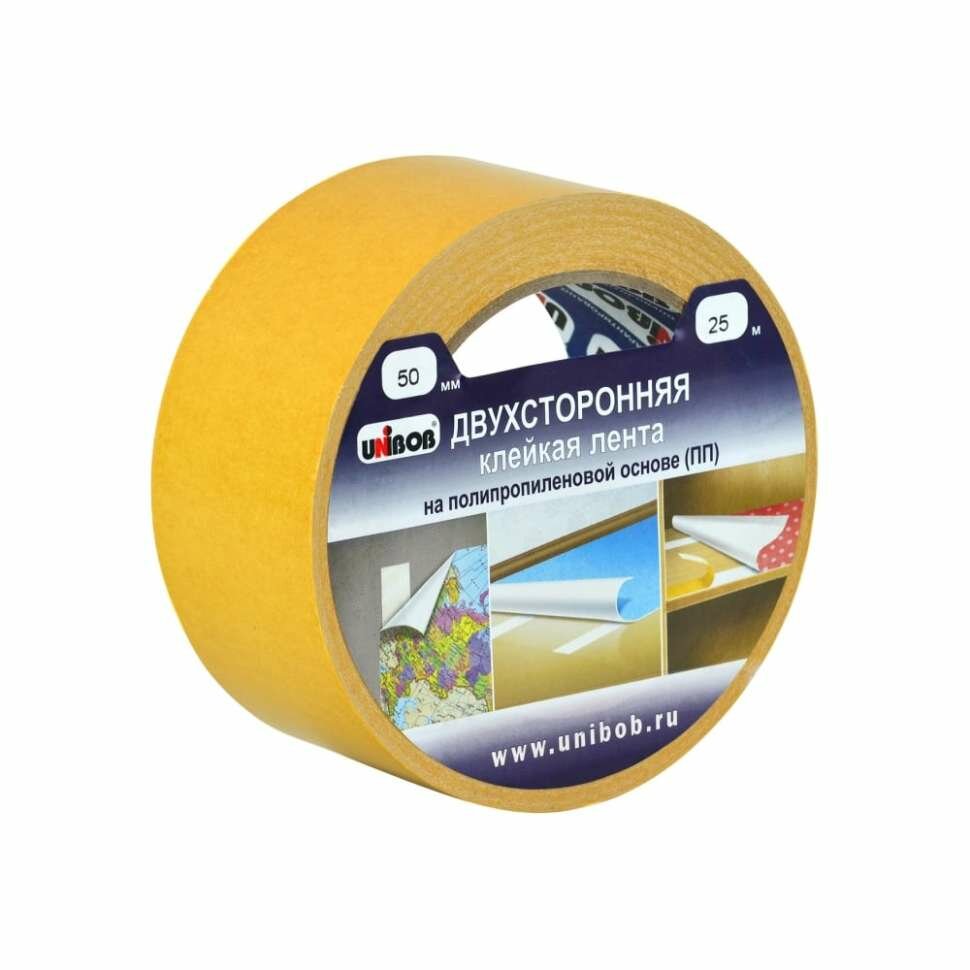Двусторонняя клейкая лента UNIBOB 50 мм х 25 м 211741