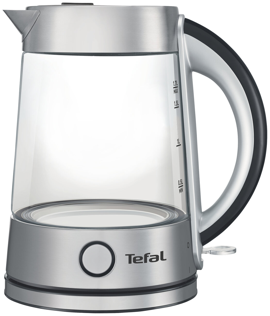 Чайник электрический Tefal Glass KI760D30, подсветка, серебристый