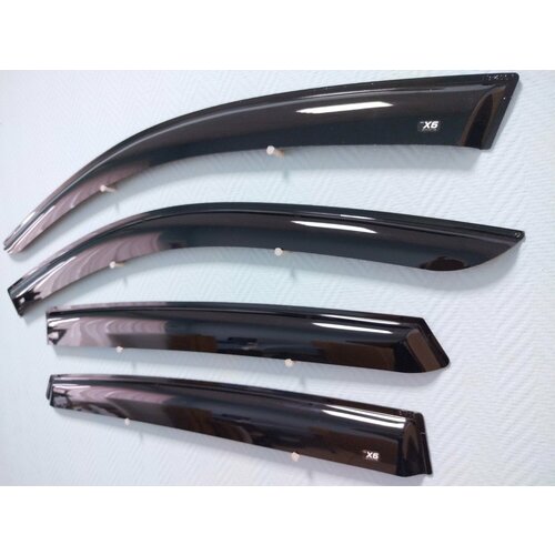 Дефлекторы окон BMW X6 E71 с 2007 по 2014, к-т 4 шт, скотч 3M