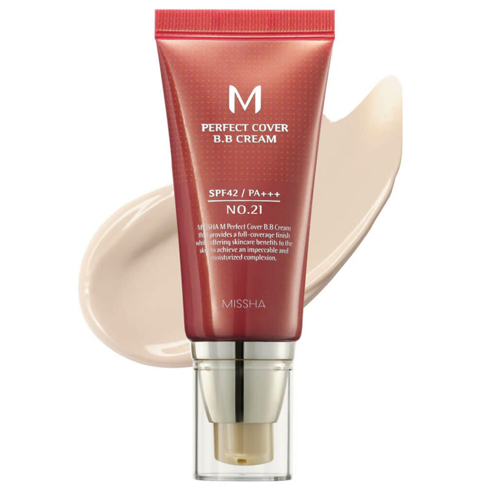 Тональный BB крем для лица SPF 42 PA+++ Missha M Perfect Cover BB Cream №21 50 ml