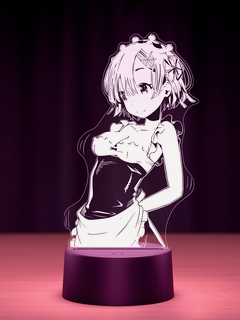 Изображение товара Ночник Аниме Жизнь в альтернативном мире с нуля - Anime Re: Zero. Подарок фанату аниме и манги — декор в комнату с любимыми персонажами, в стиле отаку и японской анимации.