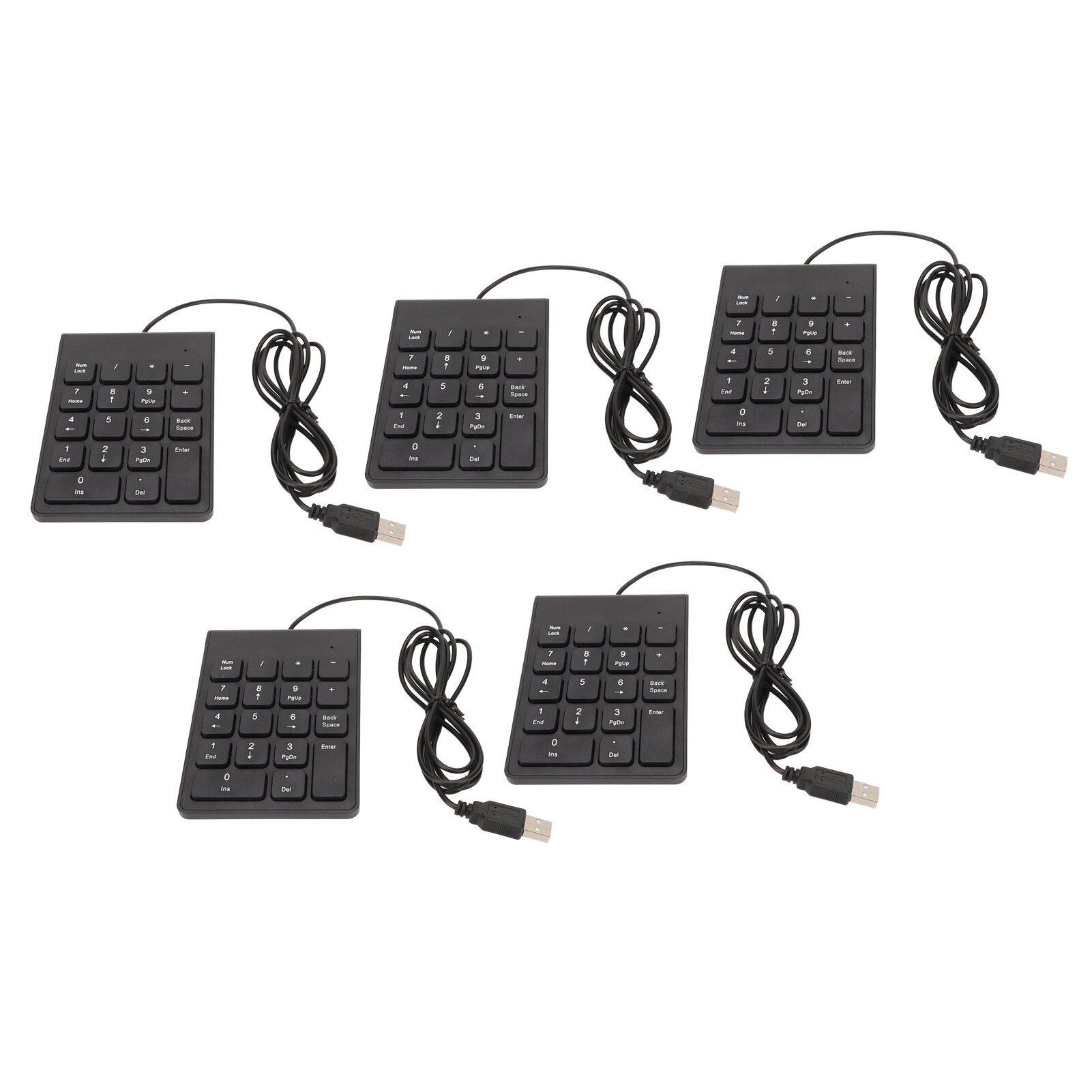 Проводная цифровая клавиатура, 18 клавиш, эргономичная USB-клавиатура Plug and Play, тихая мини-цифровая клавиатура для набора текста для ПК, ноутбука, настольного компьютера
