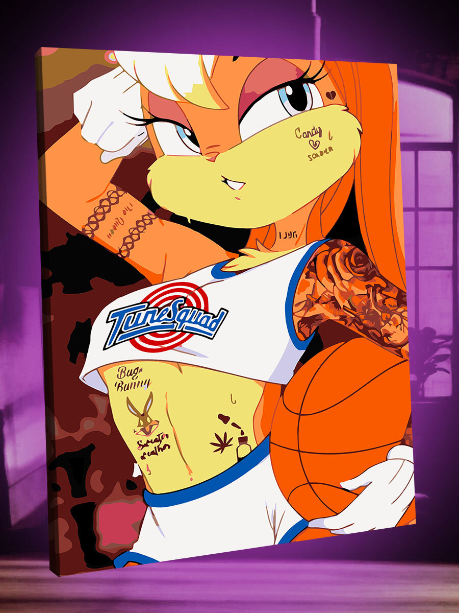 Картина по номерам Лола Банни / Lola Bunny холст на подрамнике