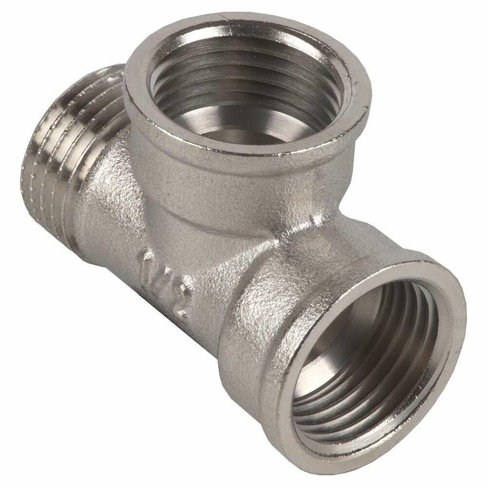 Тройник 1/2", переходной, резьба наружная; внутренняя, латунный ,2 шт — фото 1