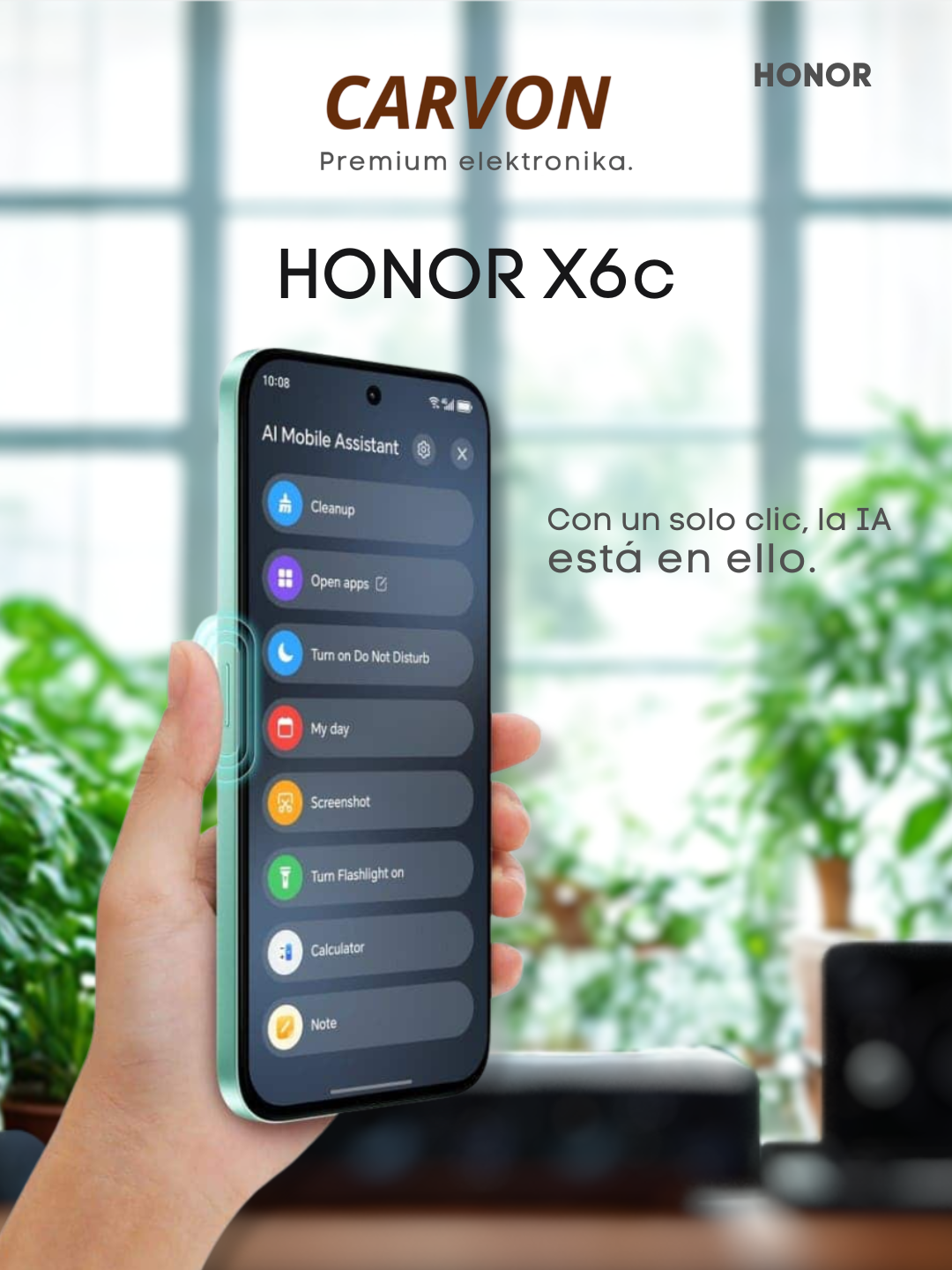 Смартфон Honor X6c, 6/128ГБ, глобальный, Carvonshop гарантия 24 месяца, зарегистрирован UzIMEI — фото 1