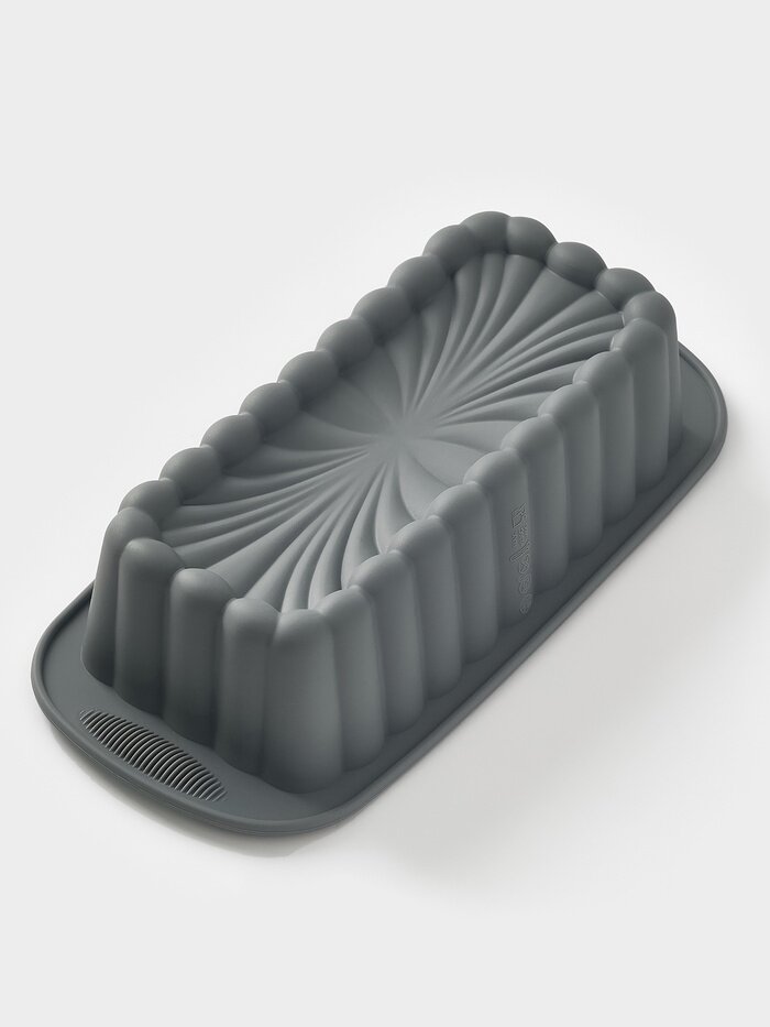 Форма для выпечки с ручками Доляна «Кекс», 27×13×6 см, силикон, серая