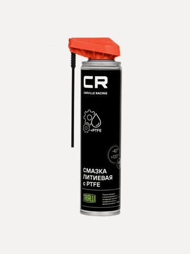 Изображение товара Смазка литиевая с PTFE CARVILLE RACING G7400654, белая, распылитель 2в1, 400 мл