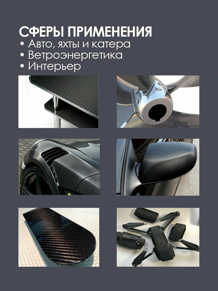 Карбон 400 TWILL ширина 1000 мм, 1 м2 — фото 1