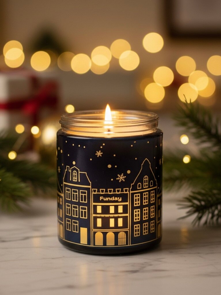 Декоративная свеча интерьерная светодиодная LED в банке ароматическая — фото 1