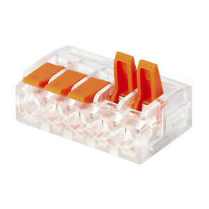 Клемма на 5 проводов Electrovolt 221 415 0 2 4 кв  мм с рычажками без пасты  6 шт  