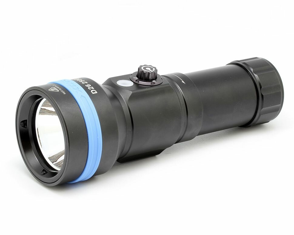 Подводный фонарь XTAR D26 2500 Short, 1 х 26650, диод Cree XH-P 50.2, 320 метров, 2500 люмен (Комплект)