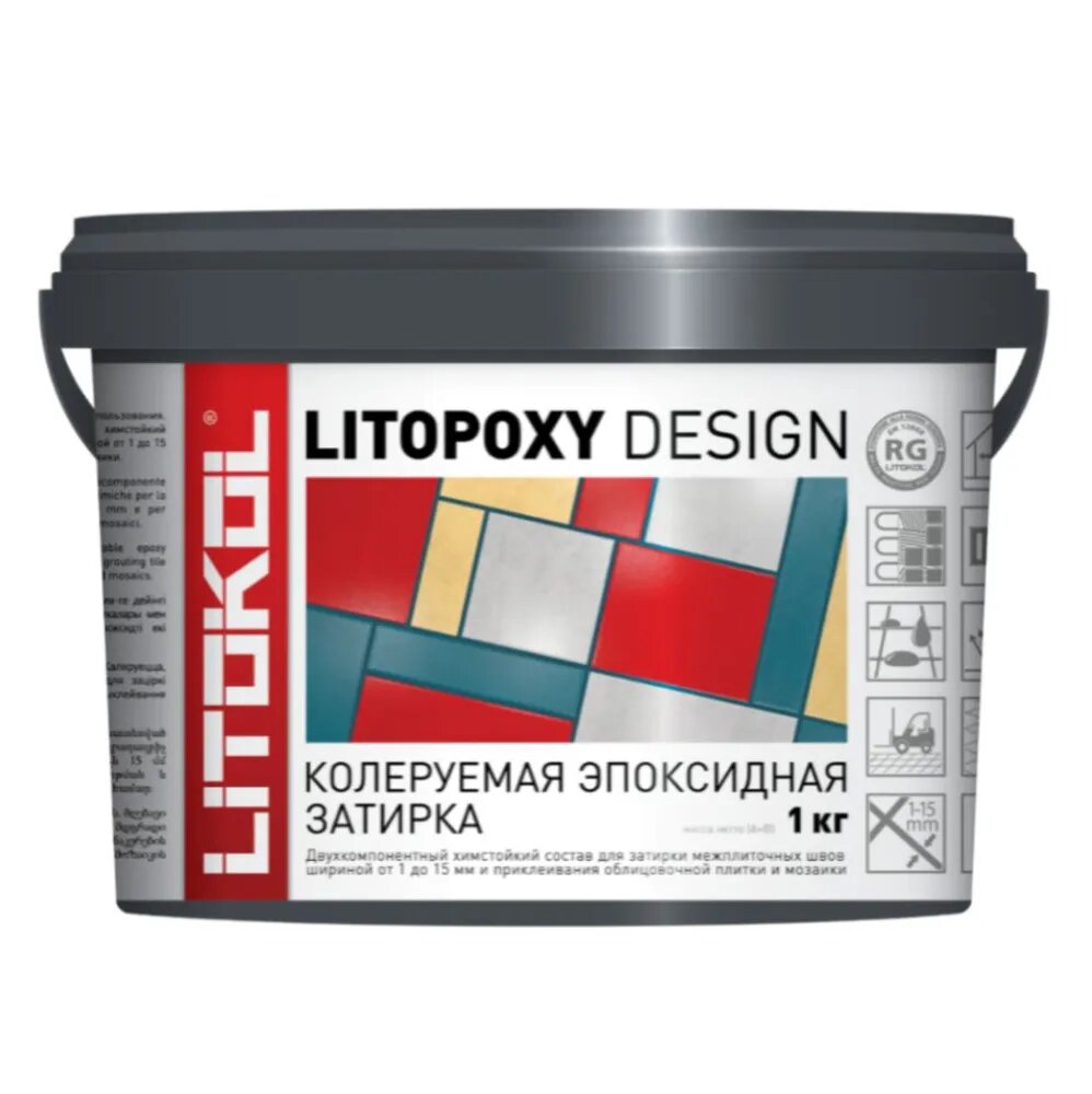 фото Затирка эпоксидная LITOKOL LITOPOXY DESIGN, база под колеровку, 1кг