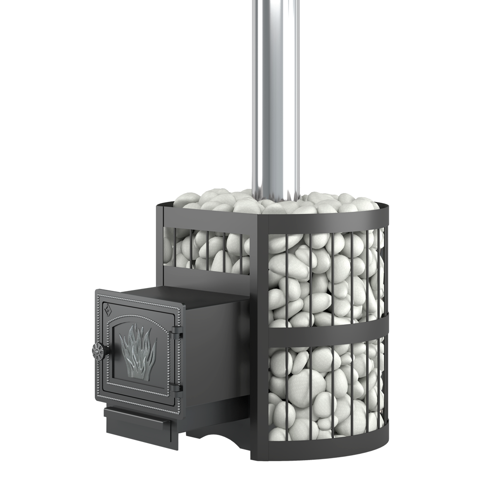 Чугунная печь для бани этна Стандарт 14 (ДТ-3) диаметр дымохода 120