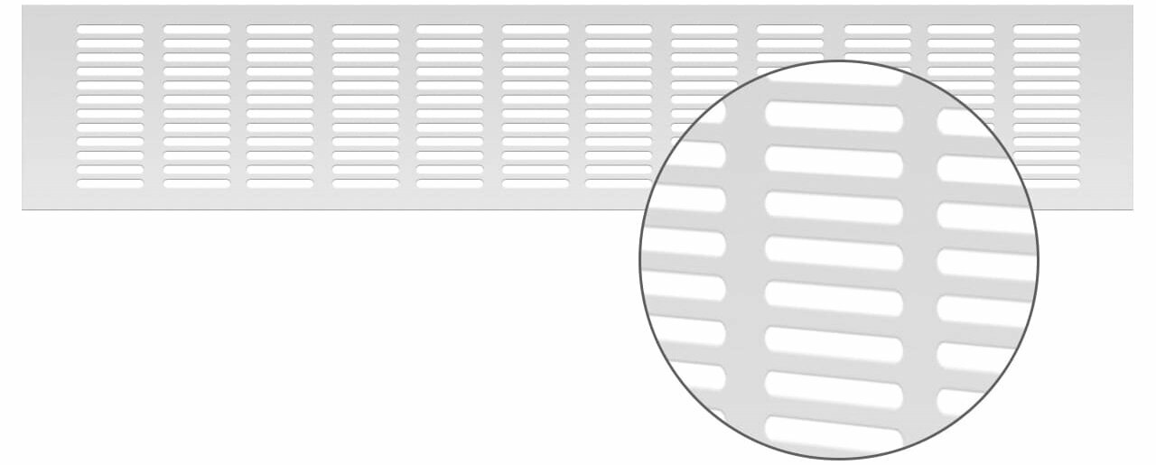 Вентиляционная решетка Благовест 120x500, серебро — фото 1