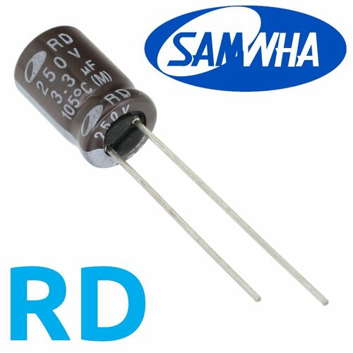 33мкФ 250В RD 8x115 105 С конденсатор электролитический 5шт 244₽