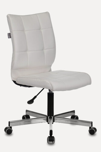 Изображение товара Кресло компьютерное офисное Бюрократ CH-330M/WHITE белый, экокожа, крестовина металл хром