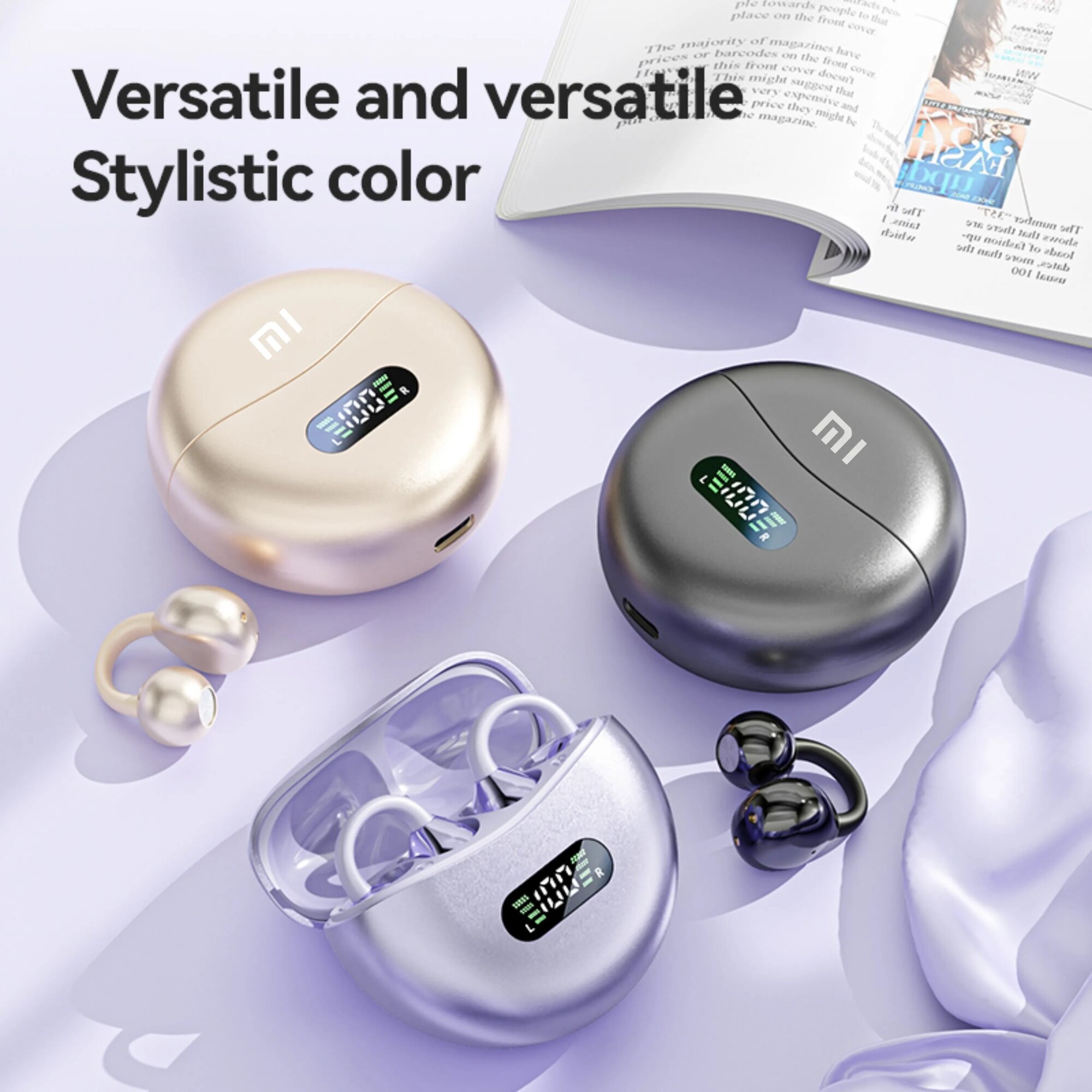 Xiaomi Bluetooth Earphones Clip-On, Purple 1pcs — фото 1