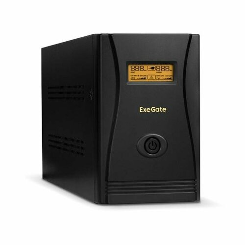 ExeGate SpecialPro Smart LLB-1000. LCD. AVR. EURO. RJ <1000VA/650W, LCD, AVR, 4 евророзетки, RJ45/11, Black>