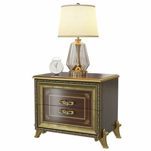 Тумба прикроватная (630х430х560)мм в спальню орех тайский