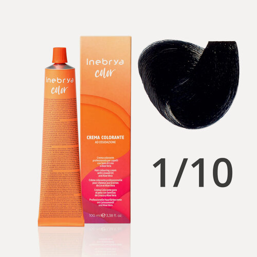 Изображение товара Крем - краска для волос профессиональная Inebrya Color Professional 1/10 Чёрный Пепельный 100 мл