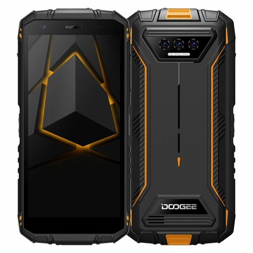 Смартфон Doogee S41 Plus 4+128 ГБ, оранжевый черный, оранжевый, черный