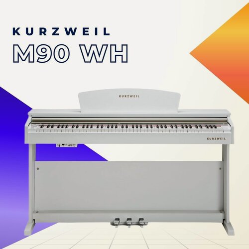 Изображение товара Цифровое пианино Kurzweil M90 WH белое, с банкеткой, молоточковая механика