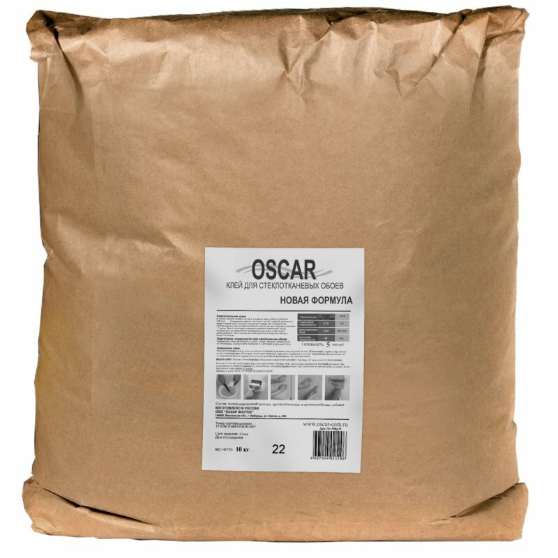 Клей для Стеклообоев Oscar 10кг Сухой, Мешок / Оскар.