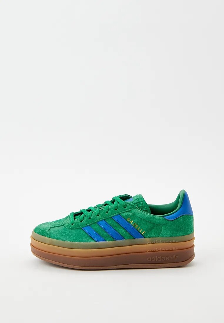 Кеды adidas Originals GAZELLE BOLD W, размер 39, зелeный