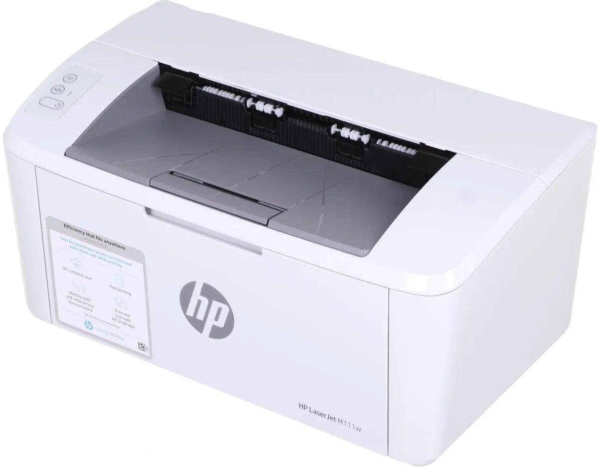 Принтер лазерный HP LaserJet M111w черно-белая печать, A4, цвет белый [7md68a]