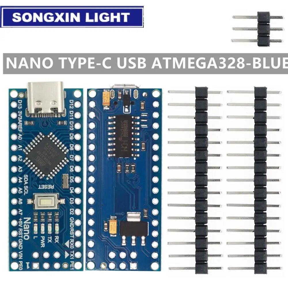 Arduino Nano 3.0 плата, TYPE-C USB 328-BLUE