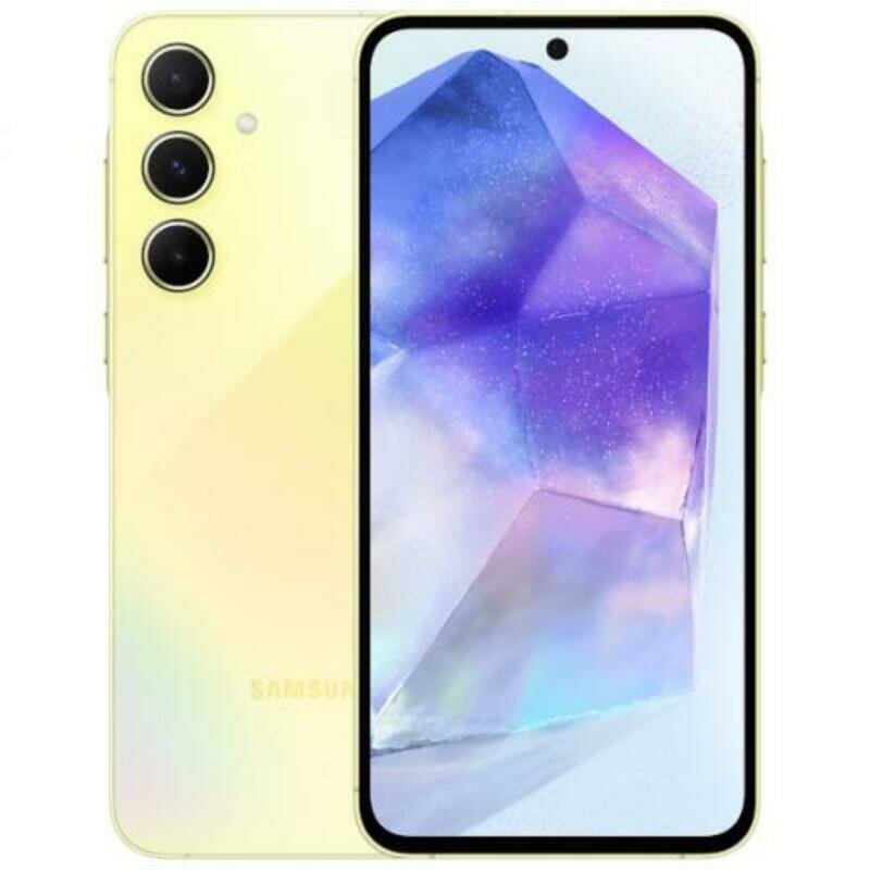 Смартфон Samsung Galaxy A55, 8/256Gb, nano SIM+eSIM, Lemon (Желтый)