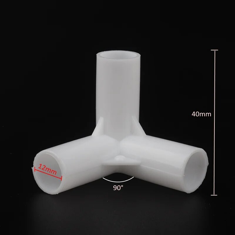 5 шт. ПВХ тройник 12 мм NuoNuoWell 12mm Белый