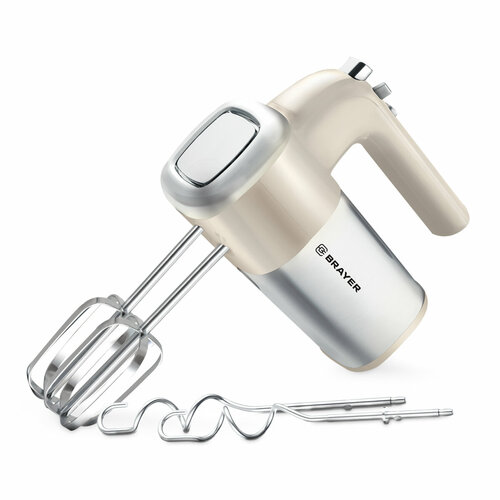 Миксер электрический ручной BRAYER BR1312 800 Вт 5 режимов турбо бежевый 2990₽