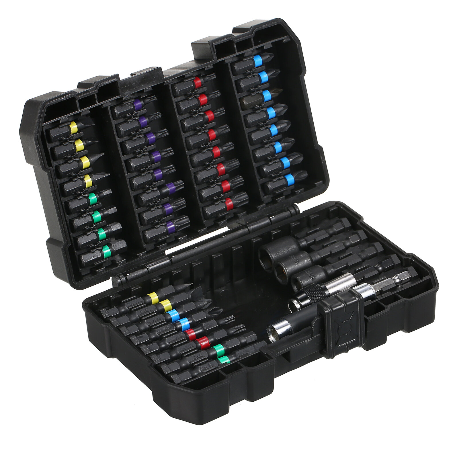 45pcs Drill Bit Set Set Tencdrire Bit Bit Set Tiper Dist Driver Bint для дерева металлического стали и витрины отвертки для пилота с корпусом