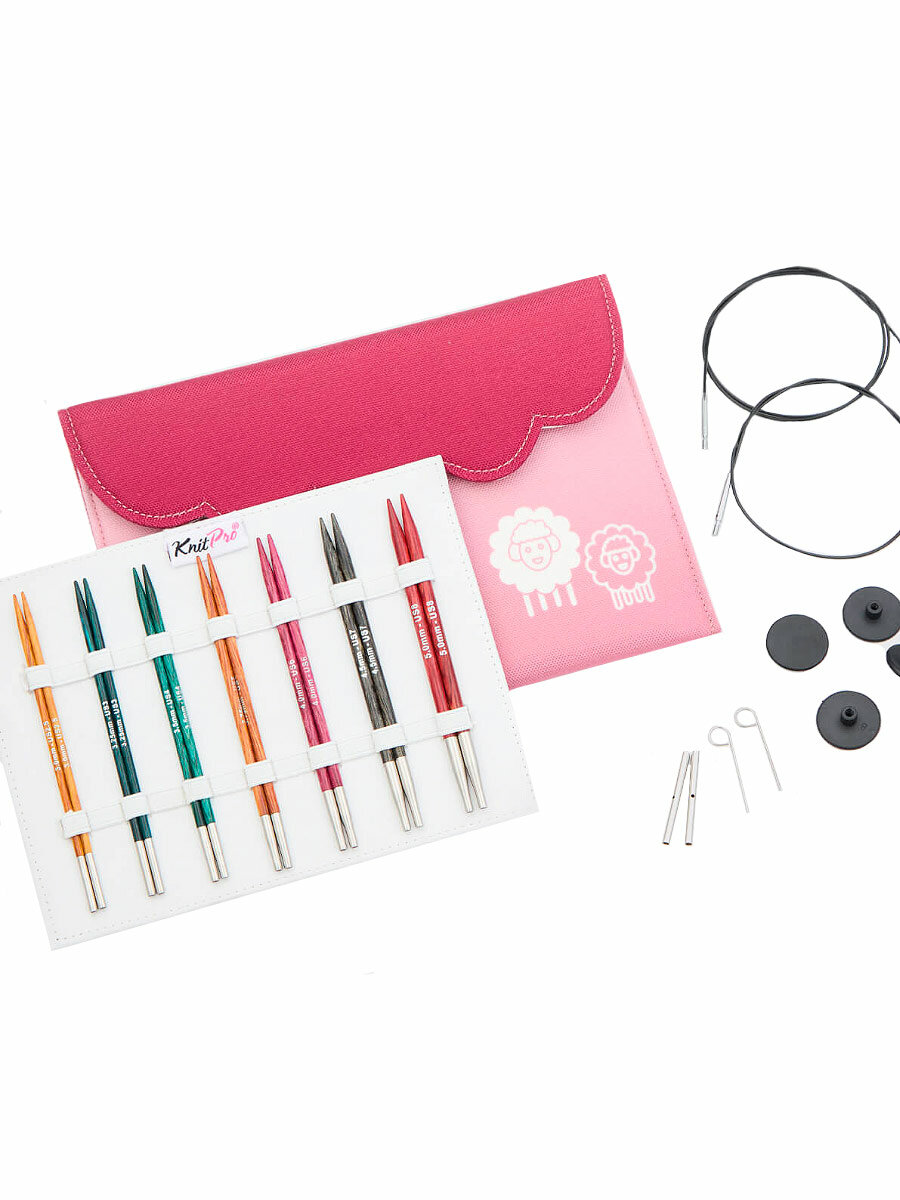 Набор "Midi" спиц съемных "Dreamz", длина 13см, 7 размеров, KnitPro, 200630