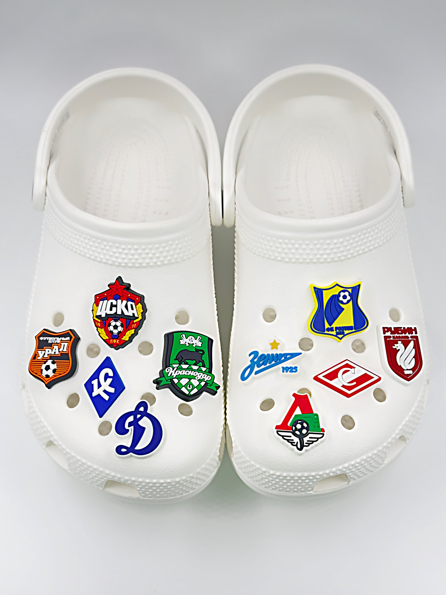 Украшения для обуви джибики("Футбол", "РПЛ", "Россия"), Джибитсы(10 штук) — фото 1