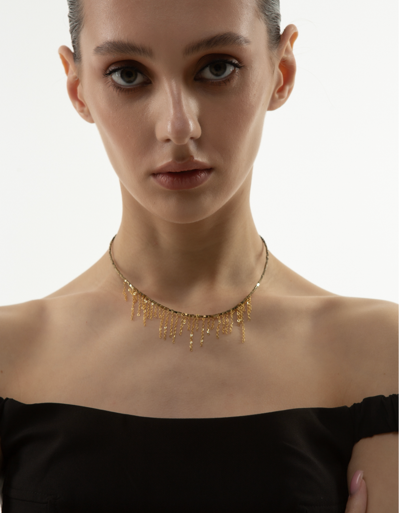 Колье FETISH, длина 38 см, золотистый — фото 1
