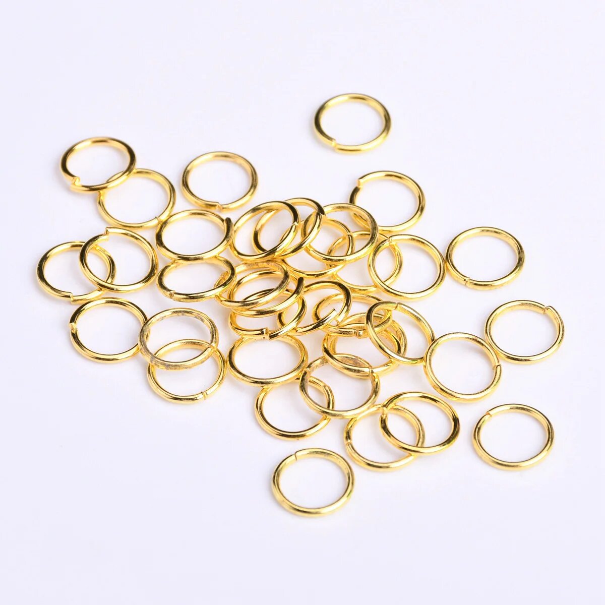 Раздельные кольца Siancolary сплав железа золото/серебро/золотой цвет Gold Color 5mm (210pcs)