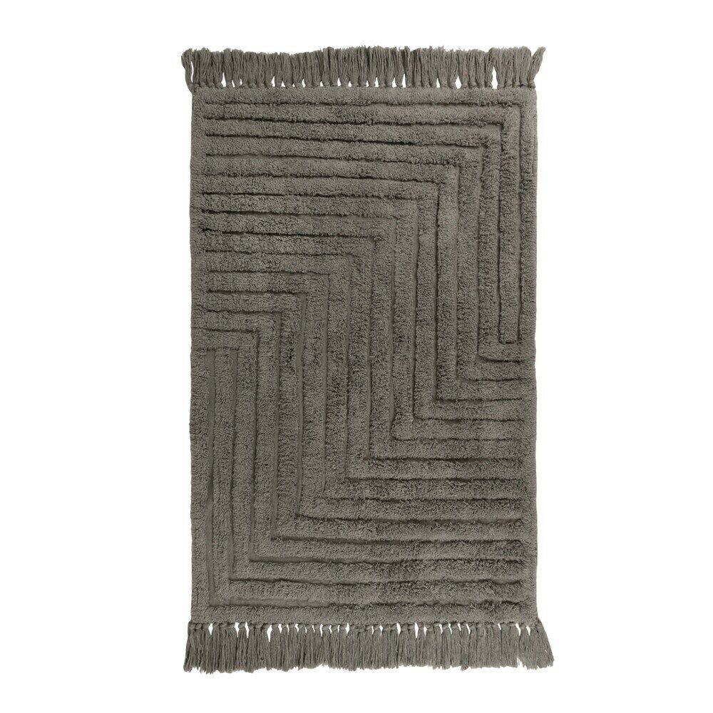 Коврик для ванной серый 100х60 см Zenfort Зигзаг (107279)